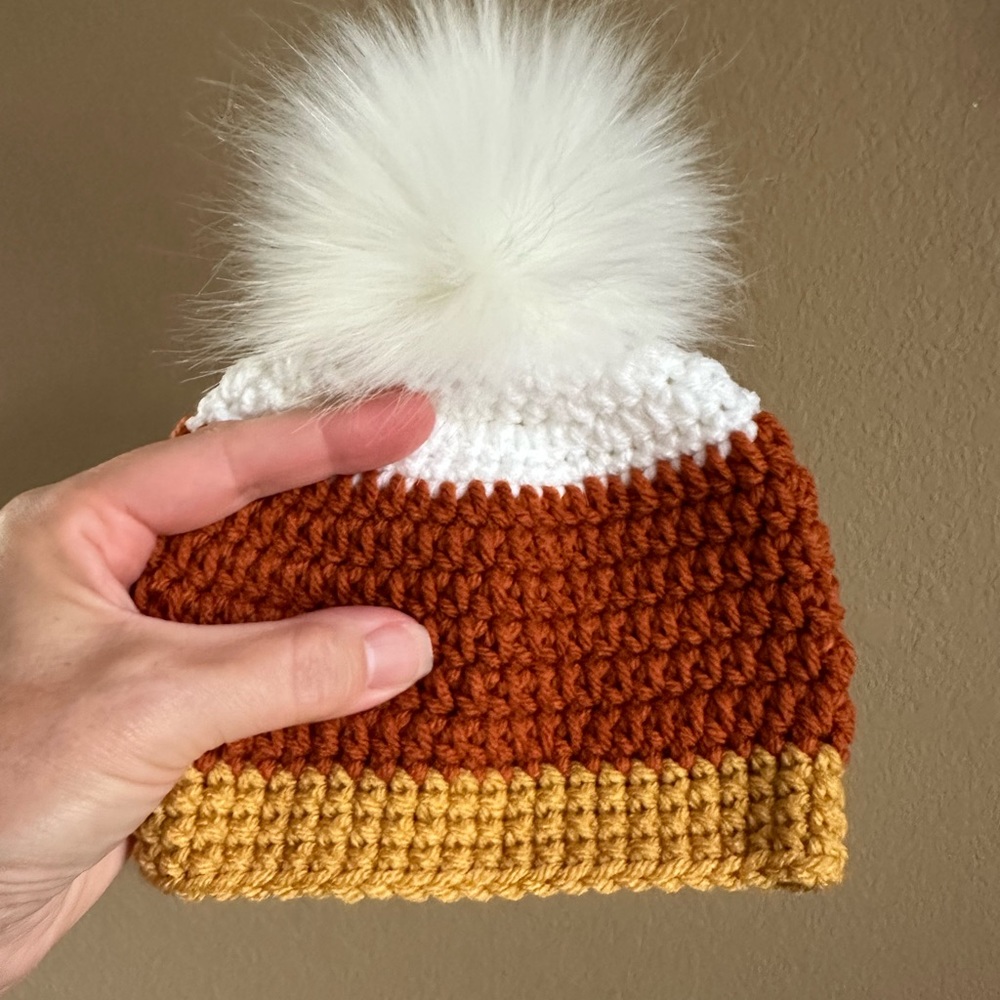 3-6 Months Candy Corn Halloween Thanksgiving Baby Hat